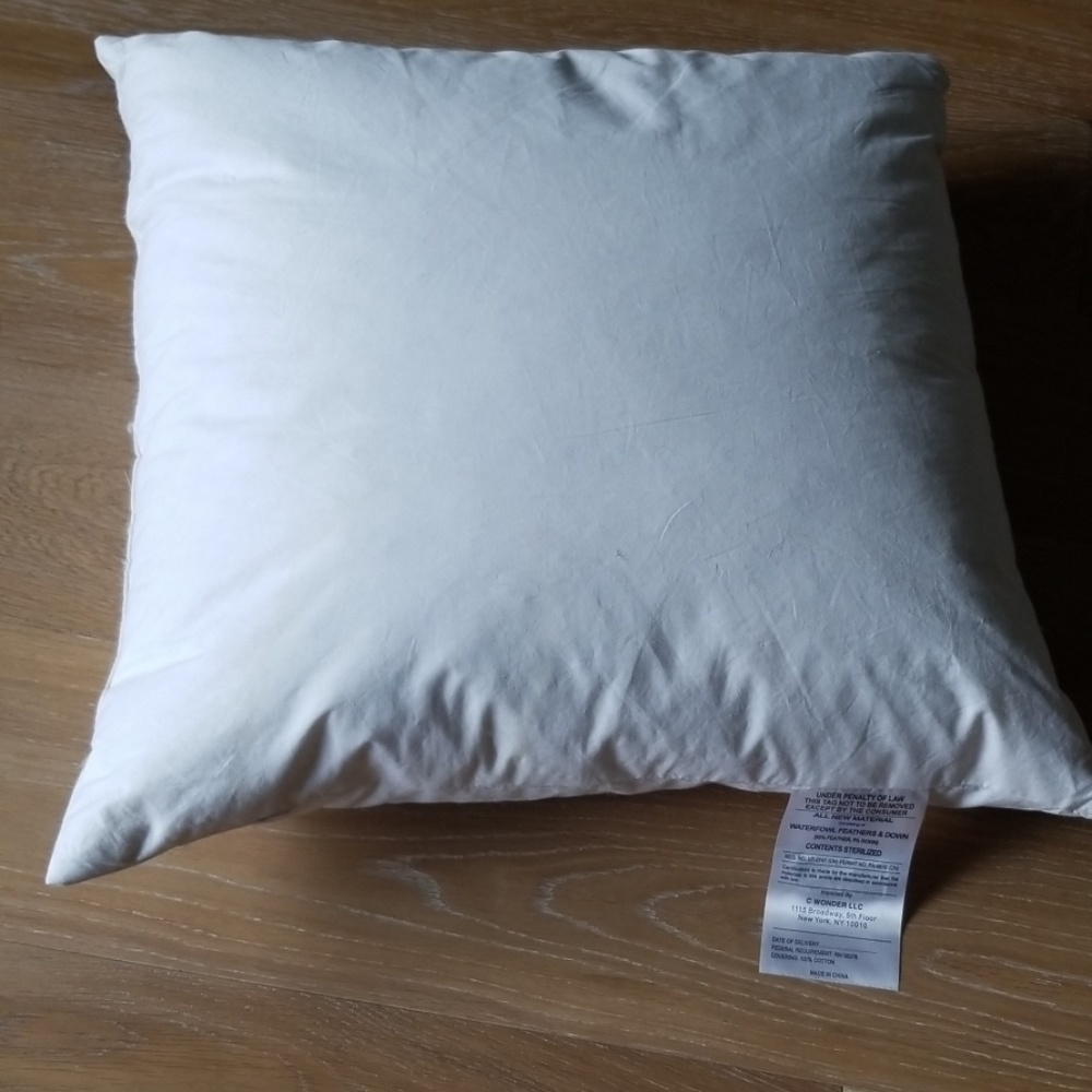 C. WONDER 20" x 20" Feather/Down Pillow Insert